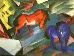 franz marc red and blue horses franz marc pinturas de animais pintura animal
