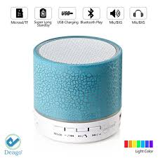 Deago Wireless Bluetooth Speaker Portable Mini Stereo Sound Box With Mic Led Light For Iphone Ipad Android Smartphones Walmart Com Walmart Com