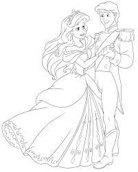 Various coloring pages for kids, and for all who are interested in coloring pages, can get amazing pictures easily through this portal. Princess Ariel And Prince Eric Coloring Pages Coloring And Drawing