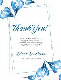 Choose and customize the design that suits your business. Wedding Thank You Card Template Postermywall