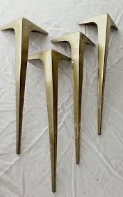 Mid Century Table Legs Stiletto Brass Vtg Industrial Salvage Furniture Steampunk Mid Century Modern Brass Furniture Legs Brass Furniture Metal Sofa