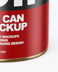 Download Tin Can With Pull Tab Matte Finish Mockup In Can Mockups On Yellow Images Object Mockups
