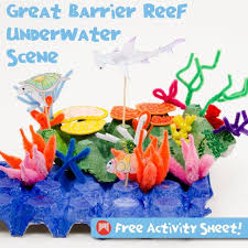 Great Barrier Reef Underwater Scene Australia Crafts Australia For Kids Crafts For Kids