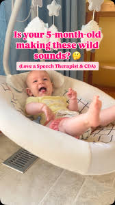👶💬 Did you know? If your 5-month-old is making these “wild” sounds,  they’re hitting a major milestone in speech development! 🎤, Around 4-6  months, babies start experimenting with their ...