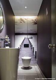 trompe l oeil mural interieur with contemporain toilettes badkamer modern gastenbadkamer badkamer