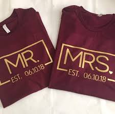 Mr Mrs Custom Date Personalized T Shirt Matching Couples Etsy In 2021 Couple Shirt Design Couple T Shirt Couple T Shirt Matching