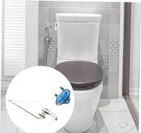 OSALADI 2 Set Di Leva Di Scarico Del Serbatoio Del Water Elegante Maniglia  Di Ricambio Con Valvola Per Una Facile Installazione E Longevità 2 Pezzi*2  ...