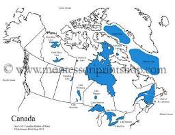 Canada mrs thelen 6th grade language arts mathmrs duflo. Bodies Of Water In Canada Maps Canada Map Montessori Geography Geography Map