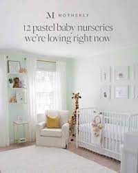 Trending 12 Pastel Baby Nurseries We Re Loving Right Now Nursery Baby Room Baby Nursery Baby Boy Rooms