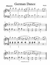 Free Piano Sheet Music German Dance Haydn Enjoy Piano Sheet Music Piano Sheet Music Free Sheet Music