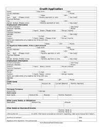 Credit Application Template Application Form Credit Card Application Templates