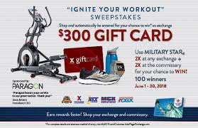 Check spelling or type a new query. Dvids News Military Star Giving Away 30 000 In Exchange Gift Cards With Ignite Your Workout Sweepstakes