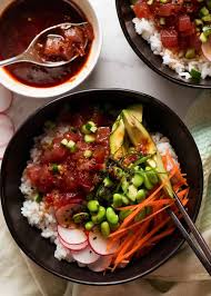 Feb 08, 2018 · poke bowl calories & poke bowl nutritional facts if you take one ahi poke bowl of 4 ounces then it adds to 149 calories in total. Tuna Poke Bowl Recipetin Eats