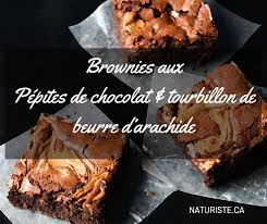 Pour bien réussir la recette, il faut bien mesurer les ingrédients et les préparer avant de commencer la recette. Naturiste Brownies Pepites De Chocolat Tourbillon De Beurre D Arachide Ingredients Beurre Doux Pour Graisser La Plateau De Cuisson Farine Pour Saupoudrer La Plateau De Cuisson Beurree 4 Gros Oeufs