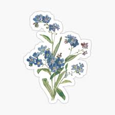 Farewell, farewell my friends, i smile and bid you goodbye. Forget Me Not Stickers Redbubble