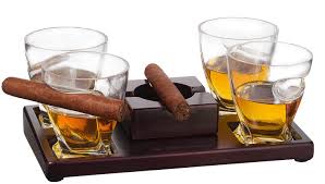 Free shipping for many items! Cigar Holder Glasses Set Old Fashioned Whiskey Tumbler With Ashtray And An Elegant Wood Base The Wine Savant Perfect For Resting Cigars And Sipping Your Favorite Spirits Buy Online In Saint