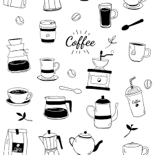 Coffee House And Cafe Patterned Background Vector Free Image By Rawpixel Com Coffee Doodle Coffee Type Vector Background Pattern