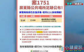 今日新增確診數 = (cdc發佈之新增確診數) 請點此連結, 查閱校正回歸相關資料. å¿«è¨Š é«˜é›„ä¸€åç¢ºè¨ºè€…æ›¾è‡³å±æ±æŽ¢è¦–è¦ªå‹å±ç¸£è¿…é€Ÿå®Œæˆç›¸é—œè»Œè·¡çš„æ¶ˆæ¯' å°éŽ®è³‡è¨ŠæŽŒæ¡å±æ±è³‡è¨Š