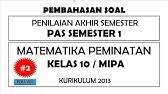 Semua materi di bawah ini disusun dengan teratur di mulai dari materi geometri bidang datar, geometri bidang ruang, statistika, data tunggal, penyajian data, data berkelompok, kaidah. Soal Pas Uas Matematika Wajib Kelas 12 Semester 1 Kurikulum 2013 Kunci Jawaban Pembahasannya 2 Youtube