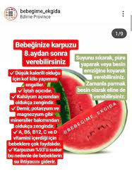alinti bebeklere karpuz ne zaman verilir meyve mineraller