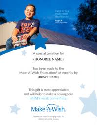 If the website had a place to put in the name of the person you are honoring with your donation, this will likely be included in this letter. Donate Make A Wish