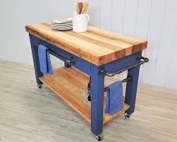 Perfect for small spaces, this portable kitchen island easily rolls out when you need it and neatly tucks away when you don't. Sugar Maple Butcher Block Kitchen Island Cart Industrial Etsy Maple Butcher Block Butcher Block Island Kitchen Island With Seating