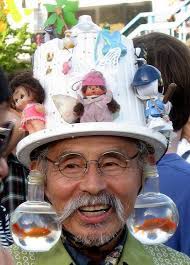 Man With Goldfish Earrings Harajuku Sunday Afternoon Japan Fashion Street Kawaii Harajuku Fashion Crazy Hats