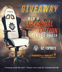 Win A G2 Edition Need For Seat Gaming Chair Ends 4 5 Open To Us Canada Eu Gaming Chair Chair Game Room Chairs