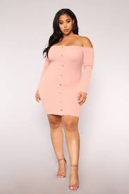 Jacklyn Off Shoulder Mini Dress Light Pink Plus Size Outfits Fashion Plus Size Women