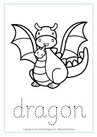 Dragon Tracing Worksheet Dragon Crafts Preschool Dragon Coloring Page Dragon Crafts
