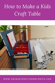 How To Make A Kids Craft Table From An Old Table Kids Craft Tables Craft Table Wood Projects For Kids