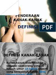 Akibat penderaan ini ia akan mendatangkan masalah terutama dalam aspek pembangunan emosi dan interaksi antara satu sama lain. Penderaan Kanak Kanak