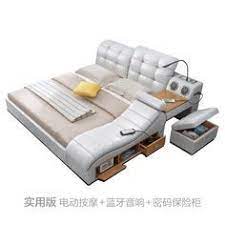 usd 762 59 massage leather bed tatami bed leather bed skin art bed 1 8 meters storage wedding bed modern simple master bedr modern bed tatami bed leather bed
