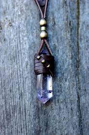 Natural Amethyst Necklace Brazilian Stone Spiritual Healing Etsy Leather Jewelry Amethyst Necklace Mens Jewelry