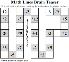 Do you like them, what do you think is important in one, the looks, the mechanism, the amount of moves, innovative tricks and moves, the type of wood, the size, etc. Math Lines Brain Teaser With Answer