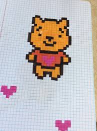 Pixel Art Winnie The Poeh Dessin Carreau Dessin Pixel Dessin Pixel Facile