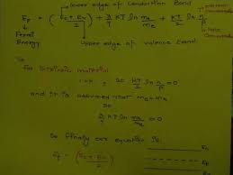 Click hereto get an answer to your question fermi energy level for intrinsic semiconductors lies. Is Fermi Energy Exactly In The Center Of The Band Gap For An Intrinsic Semiconductor If Not Why Does It Deviate Quora