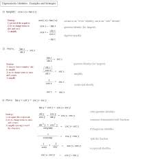 Math Plane Trig Identities I Introduction