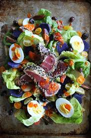 Nicoise Salad With Sesame Seared Tuna Heather Christo Food Delicious Salads Exciting Salads