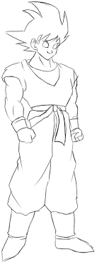 He is muscular, his muscles are remarkable and outstanding, he also has a distinctive set of armor, so we need to paint the details of the jacket much like he. How To Draw Goku From Dragon Ball Z With Easy Step By Step Drawing Tutorial How To Draw Step By Step Drawing Tutorials Goku Drawing Drawing Tutorial Drawings