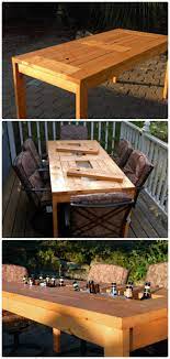 Diy Patio Table With Built In Cooler Instructions Outdoor Patio Furniture Ideas Instructions Diy Patio Table Diy Patio Furniture Patio Chairs Diy