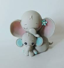 Elephant Cake Topper Baby And Mommy Elephant Cake Topper Etsy Elephant Baby Shower Cake Elephant Cake Toppers Trendy Baby Shower Ideas