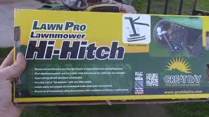 Sit down tow tractor with tight turning radius perfect for tight spaces. Great Day Riding Mower Towing Hitch Youtube