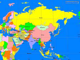 Free Large Map Of Asia Political World Map With Countries Asia Map Asia Political Map Asia Continent Map