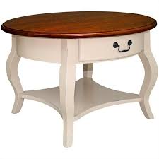 Leick home favorite finds oval coffee table with storage drawer and hand applied finish, medium oak. Leick Furniture French Countryside Round Storage Coffee Table In Brown 10034 Iv