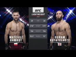 Po oficjalnym ogłoszeniu pojedynku przez ufc mateusz napisał w mediach społecznościowych: Mateusz Gamrot Vs Kutateladze Full Fight Video Ufc Fight Night 180