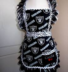 Oakland Raiders Apron Ladies Embroidered W Your Name Or Business Or For A Gift Via Etsy Raiders Girl Oakland Raiders Raiders