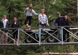 Some simple techniques for building creek or stream crossings for quads, or to improve access over muddy ground using. Trail Bridge Kits Atv Bridges Rollingbarge Com