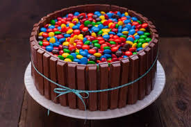 Bucket Of M M S Kit Kat Cake Recipe Food Com Recipe Kit Kat Cake Kitkat Cake Gem Cake