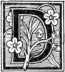 Floral Decorative D Clipart Etc Clip Art Creative Lettering Classic Card